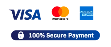 Aceptamos Visa, Mastercard y American Express. Pago 100% seguro